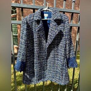 Chico's Blue Tweed Women's Blazer